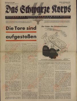 Das Schwarze Korps. Periódico para la defensa de la NSDAP. Berlín, 16 octubre 1941