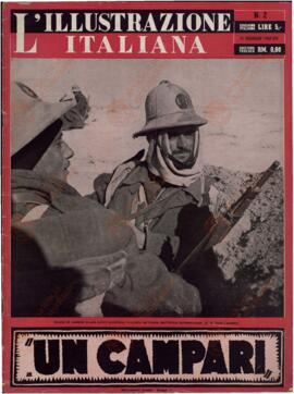 L'Illustrazione Italiana, Nº2 "Hombres de vigilancia en una de nuestras posiciones avanzatas en el frente de áfrica". 11 de Enero de 1942