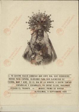 Primo de Rivera, Miguel. Esquela con tarjeta del Gobernador Civil de Jaén, 25 mayo 1947