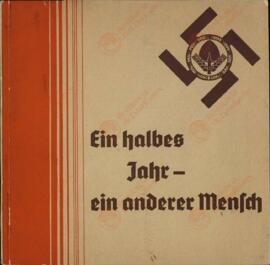 "Medio año - otro hombre". Del Frente Nacional del Trabajo. En alemán