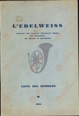 "Edelweiss: Antiguos cazadores alpinos de los batallones de Saboya y Delfines, 1934"