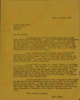 Wright, Robert. Carta a Lord Dowding, 13 septiembre 1957