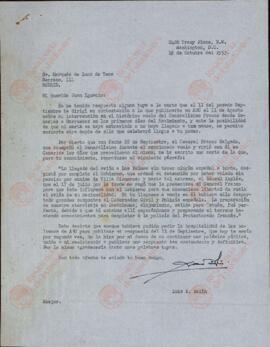 Cartas de Luis A. Bolín dirigidas al Sr. Marqués de Luca de Tena. 19 de octubre de 1953