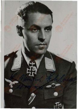 Pilotos de la Luftwaffe: Rudi Schmidt, Heinrich Schlosser y Willie Dipberger