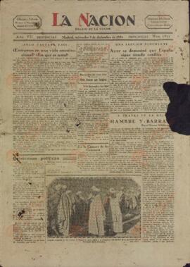 "La nación / Diario de la noche". Madrid, miércoles 9 diciembre 1931