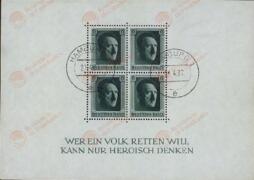 "Quien quiere salvar un pueblo sólo puede pensar heroicamente/ Daposta 1937" Hamburgo, 20 abril 1937; Danzig, 1 Septiembre 1939