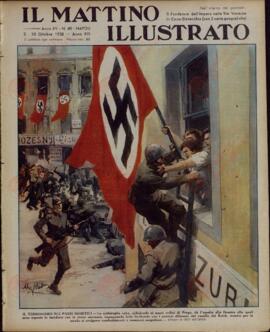 Il Mattino Illustrato: "El terrorismo en los países de los sudetes...". 3-10 de octubre de 1938.