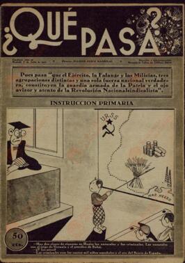 Revista ¿Qué pasa? "Instrucción primaria...", Madrid, 3 de julio de 1941.