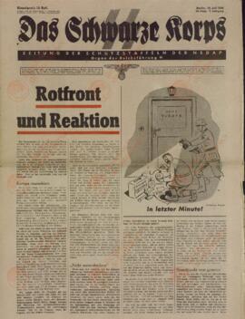 Das Schwarze Korps. Periódico para la defensa de la NSDAP. Berlín, 10 julio 1941