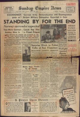 "Sunday Empire News", 6 de Mayo de 1945, "Esperando el Final".