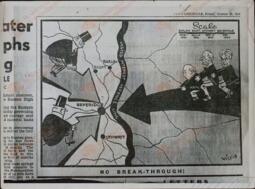 News Chronicle. "Ruptura del frente". Viernes 28 de Octubre de 1943.