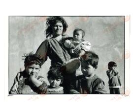 Georgeson, Tim. (1969-). La familia Shola, Kosovo, campo de refugiados de Konik, Montenegro.