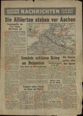 "Nachrichten für die Truppe", Nº143. 6 de Septiembre de 1944