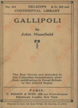 Masefield, John. Gallipoli. París, 1916.