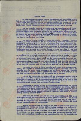 Vapor Uruguay. Sancho Contreras, Eduardo. Carta de Rafael Sancho (hermano) al Presidente de la Comisión de Hacienda de la Junta Técnica del Estado, en Burgos. San Sebastián, 13 agosto 1937