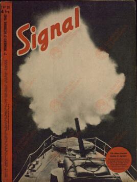 Signal. "Un proyectil trazador da la señal! Este disparo, casi vertical, marca generalmente el comienzo de los ataques nocturnos de las lanchas rápidas". 2º Nº Octubre 1942.