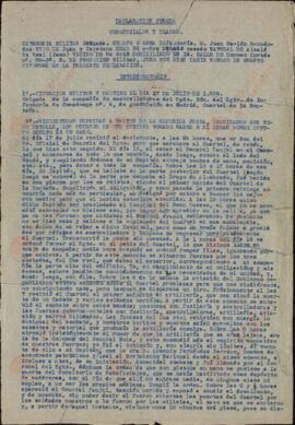 Conjunto de documentos relativos al proceso y procedimiento sumarísimo de urgencia contra el brigada de infantería Juan Galán Hernández por delito de adhesión a la rebelión, el 17 de julio de 1936 en el Cuartel de la Montaña. indultado en 1939, con numerosos documentos de personas que dan buenos informes. Vuelve a prisión en 1941. Sobreseído en julio de ese año y pasa a retirado en 1949.