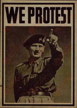 "Protestamos". Propaganda alemana