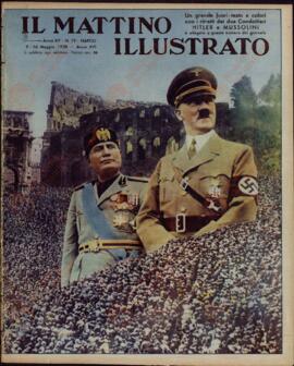 Il Matino Illustrato. "Un gran especial a color con los retratos de los dos líderes Hitler y Mussolini se adjunta a este número". 9-16 de mayo de 1938.