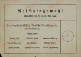 "Votación al Reichstag: Distrito electoral de Hessen - Nassau"