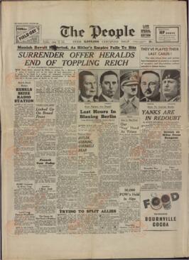 The People, "La rendición anuncia la derrota del Reich". 29 de Abril de 1945