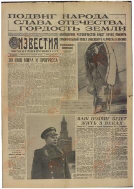 "Izvestia" (Gagarin). 13 de Abril de 1961