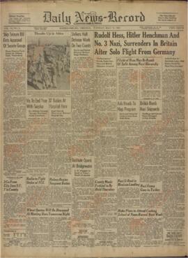 The Times Picayun", 26 de Abril de 1945. "Rudolf Hess, Hitler Henchmann y el número 3 nazi se rinden."
