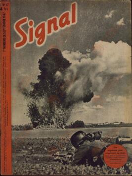 Signal. "Una explosión para construir un puente". 1er Nº Septiembre 1942.