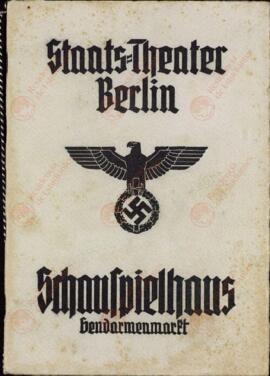 Teatro del Estado. Berlín, 9 mayo 1940. Presentación de la obra "Cavour" de Benito Mussolini