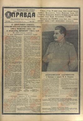 Pravda, "Muerte de Stalin", 6 de Marzo de 1953
