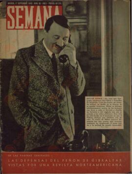 Revista Semana, Núm. 30. "Hitler Sonríe / Las defensas del Peñón de Gibraltar vistas por una revista norteamericana". Madrid, 17 de Septiembre de 1940, Año I.