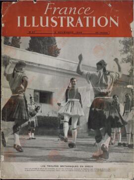 France Illustration Nº 57. "Las tropas británicas en Grecia". 2 de Noviembre de 1946. (INCLUYE FOTOS DEL JUICIO DE NUREMBERG).