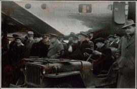 International News Photo: Churchill, Molotov, Vishinsky y Roosevelt en Yalta