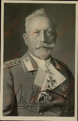 Fotografía autógrafa del Kaiser Guillermo