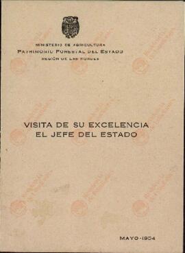 Díptico del Ministerio de Agricultura con motivo de la visita de S.E. el Jefe del Estado a las Hurdes. Mayo 1954