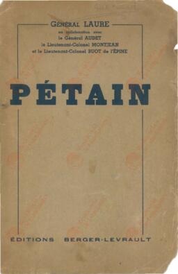 General Laure, "Pétain", 1941.