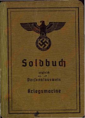 "Libro de ventas y carné de identidad. Martin Schlereth. Marina de guerra". 1944