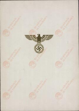 "Certificado Recepción de la Medalla de Mérito alemana con espada"