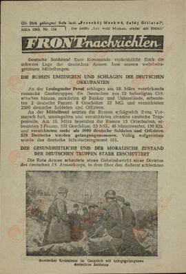 Noticias del frente. Marzo 1942. Nr. 134