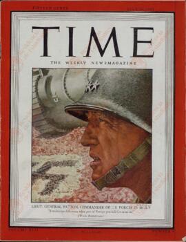 Time, 26 de Julio de 1943: "Teniente General Patton, Comandante de las fuerzas amercianas en Sicilia."