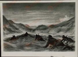 "Exploradores al alba. Acuarela"