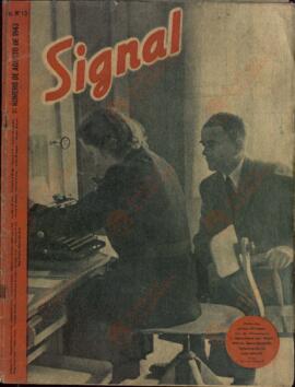 "Signal", Agosto de 1943: "Entre dos vuelos: El Ministro de Armamento y Municiones del Reich, Albert  Speer, dictando"