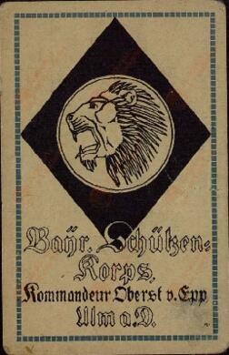 "Tarjeta postal. Comandante coronel v. Epp"