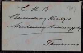 Carta y Sobre de la Zarina Alexandra Feodorovna al Gran Duque Mikhail, enviada desde Buckingham Palace. Londres, 22 marzo 1907