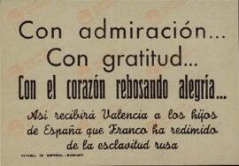 Recibimiento de los españoles repatriados de la URSS que trajo a España la Cruz Roja Internacional en 1956.