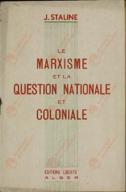 "El marxismo y la cuestión nacional y colonial"