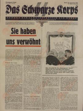 Das Schwarze Korps. Periódico para la defensa de la NSDAP. Berlín, 1942