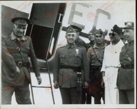 Franco y Orgaz, generales; Martín Moreno, coronel. Sevilla, 23 de julio de 1936