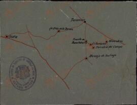 Plano vegetal de la zona  de Ocaña a Tarancón del Estado Mayor del Cuerpo de Ejercito de Castilla la Vieja