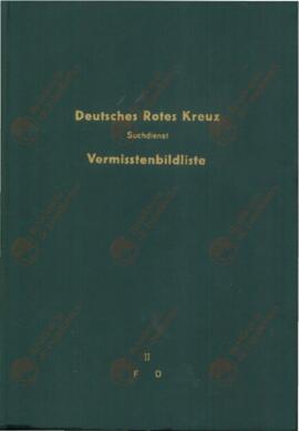 Servicio de búsqueda de la Cruz Roja alemana. Construcción de lista de desaparecidos. 1956/1957.